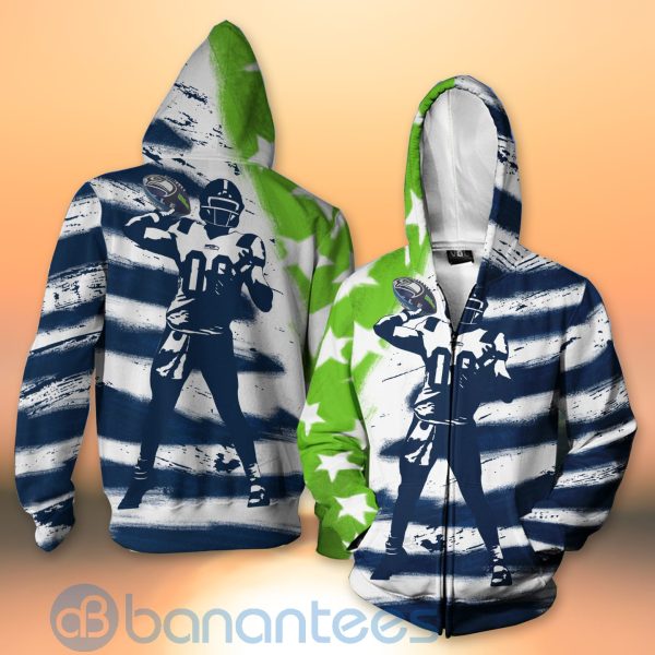 Seattle Seahawks NFL Team Water Color 3D All Over Printed Shirt Product Photo