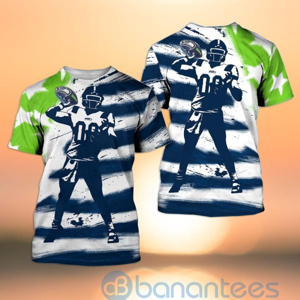 Seattle Seahawks NFL Team Water Color 3D All Over Printed Shirt Product Photo
