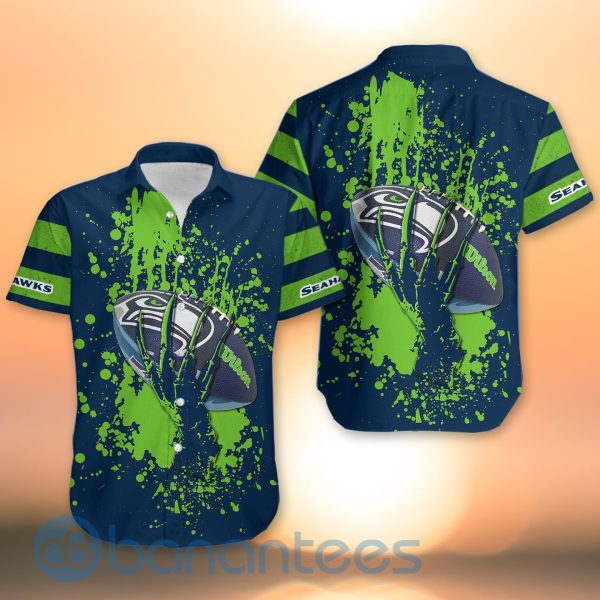 Seattle Seahawks Skull Hand NFL Football Team Logo Ball 3D All Over Printed Shirt Product Photo