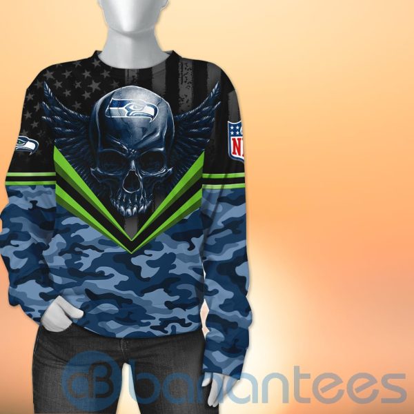 Seattle Seahawks Skull Wings 3D All Over Printed Shirt Product Photo