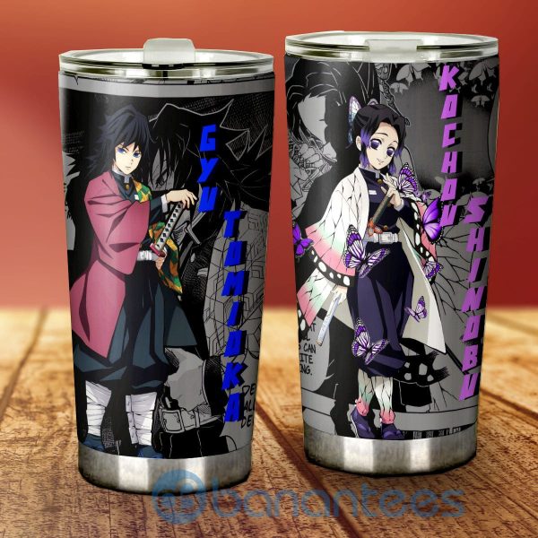 Shinobu And Giyuu Tumbler Custom Demon Slayer Anime Gifts For Fans Product Photo