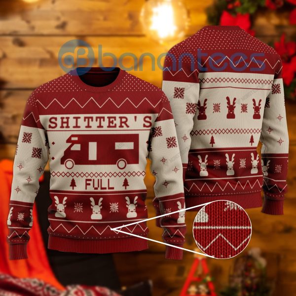 Shitter?s Full Ugly All Over Printed Ugly Christmas Sweaters Product Photo