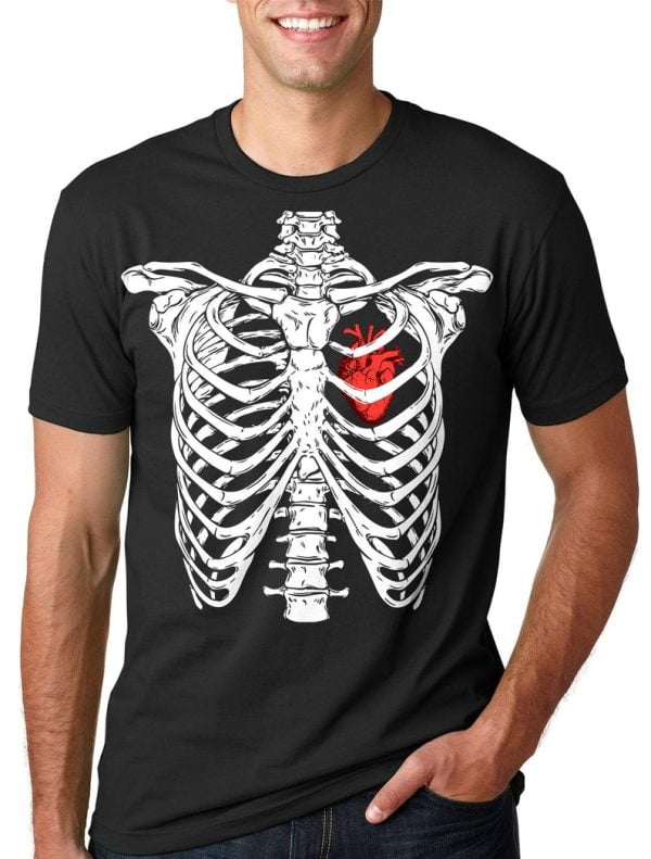 Skeleton Rib Cage Happy Halloween T Shirt Product Photo