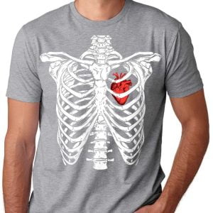 Skeleton Rib Cage Happy Halloween T Shirt Product Photo