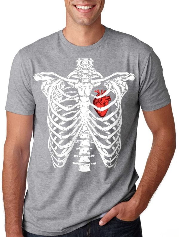 Skeleton Rib Cage Happy Halloween T Shirt Product Photo