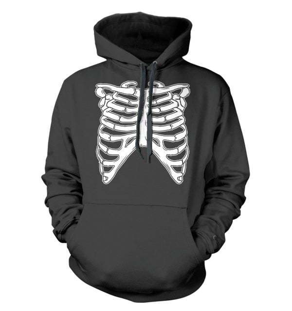 Skeleton Ribcage Happy Halloween Gift Hoodie Product Photo