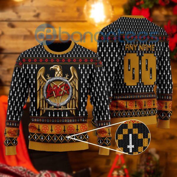 Custom Name Number Slayer Ugly Christmas All Over Printed Ugly Christmas Sweater Product Photo