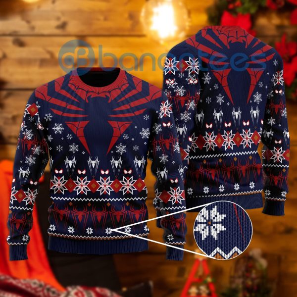 Spider Man All Over Printed Ugly Christmas Sweater Product Photo