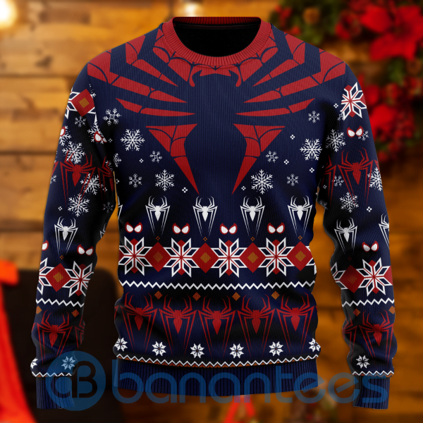 Spider Man All Over Printed Ugly Christmas Sweater Product Photo