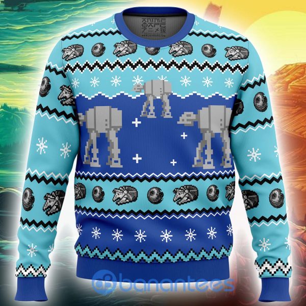 Star Wars At Walker Knitting Pattern Ugly Christmas 3D Sweater Product Photo