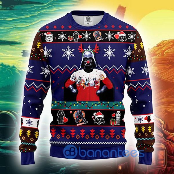 Star Wars Funny Christmas Knitting Pattern Ugly Christmas Sweater Product Photo
