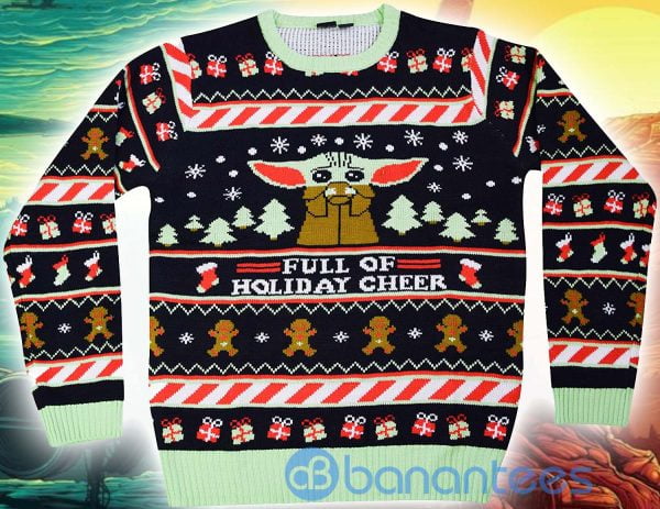 Star Wars The Mandalorian The Child Full Of Holiday Cheer Christmas Sweater Product Photo