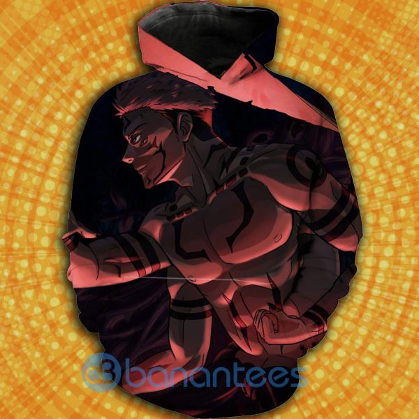 Strongest Sukuna Jujutsu Kaisen Anime All Over Printed 3D Shirt - 3D Hoodie - Black