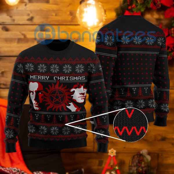 Supernatural All Over Printed Ugly Christmas Sweater Product Photo