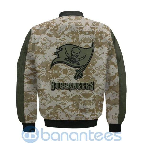 Tampa Bay Buccaneers American Football Team Logo Camouflage Custom Name Bomber Jacket Product Photo