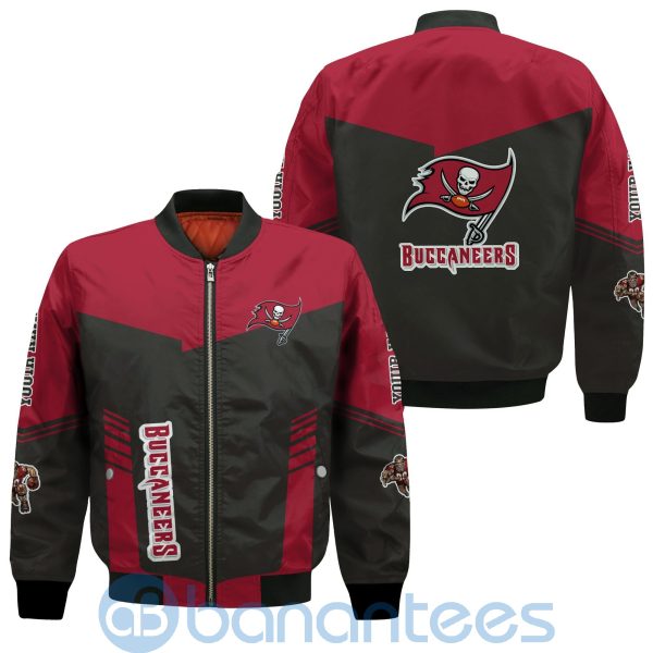 Tampa Bay Buccaneers American Football Team Logo Custom Name Bomber Jacket Product Photo