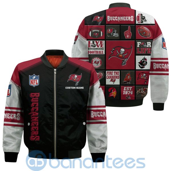 Tampa Bay Buccaneers Custom Name Bomber Jacket Product Photo