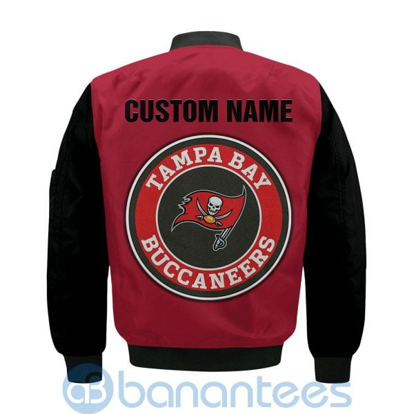 Tampa Bay Buccaneers Make Me Happy American Football Team Logo Custom Name Bomber Jacket Product Photo