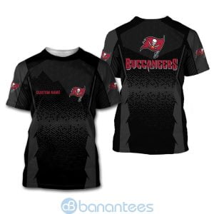 Tampa Bay Buccaneers NFL Football Team Custom Name Black 3D All Over Printed Shirt Product Photo