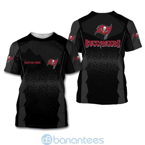 Tampa Bay Buccaneers NFL Football Team Custom Name Black 3D All Over Printed Shirt Product Photo