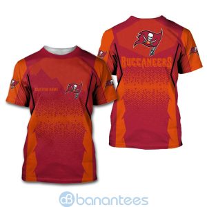 Tampa Bay Buccaneers NFL Football Team Custom Name Red 3D All Over Printed Shirt Product Photo