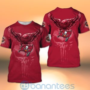 Tampa Bay Buccaneers NFL Logo Eagle Skull 3D All Over Printed Shirt Product Photo
