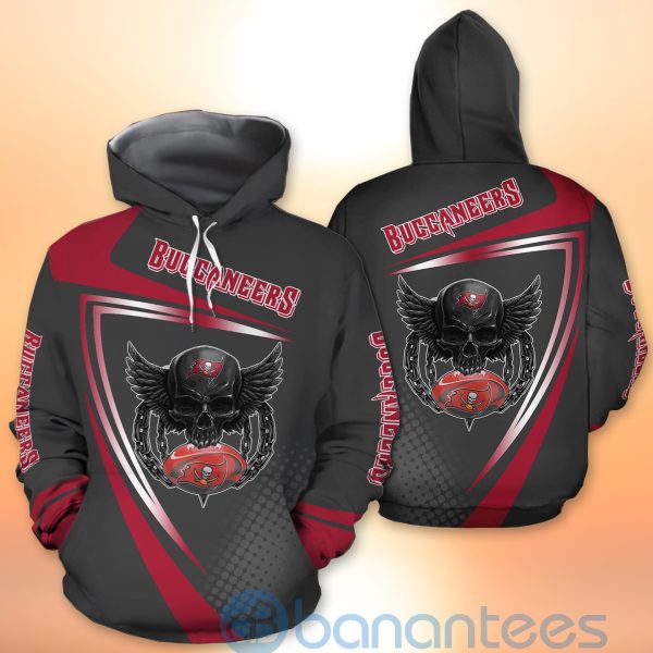 Tampa Bay Buccaneers NFL Skull American Football Sporty Design 3D All Over Printed Shirt Product Photo