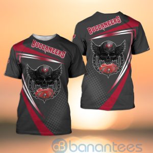 Tampa Bay Buccaneers NFL Skull American Football Sporty Design 3D All Over Printed Shirt Product Photo
