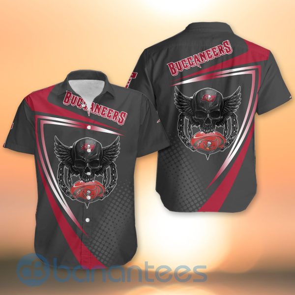 Tampa Bay Buccaneers NFL Skull American Football Sporty Design 3D All Over Printed Shirt Product Photo