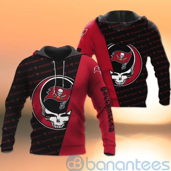 Tampa Bay Buccaneers NFL Team Logo Grateful Dead Design 3D All Over Printed Shirt Product Photo