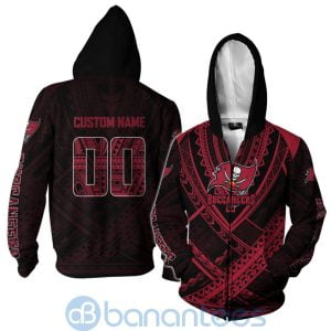 Tampa Bay Buccaneers NFL Team Logo Polynesian Pattern Custom Name Number 3D All Over Printed Shirt Product Photo