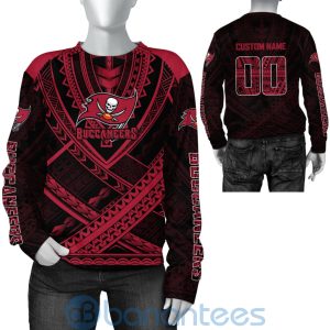 Tampa Bay Buccaneers NFL Team Logo Polynesian Pattern Custom Name Number 3D All Over Printed Shirt Product Photo