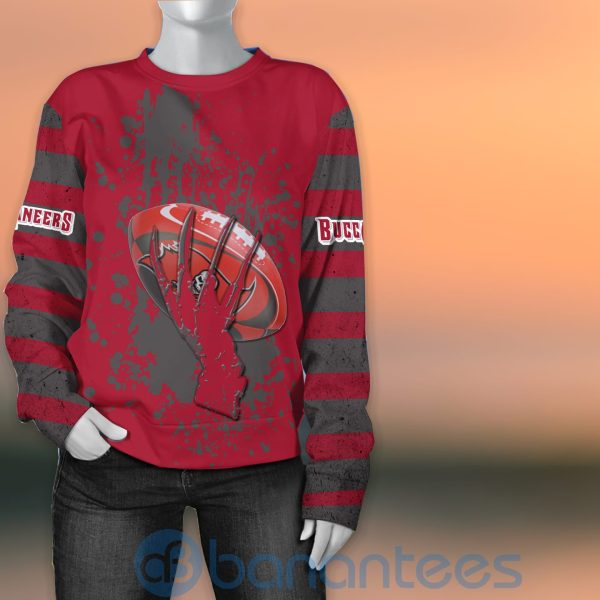 Tampa Bay Buccaneers Skull Hand NFL Football Team Logo Ball 3D All Over Printed Shirt Product Photo