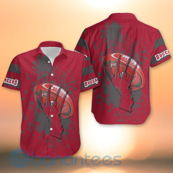 Tampa Bay Buccaneers Skull Hand NFL Football Team Logo Ball 3D All Over Printed Shirt Product Photo