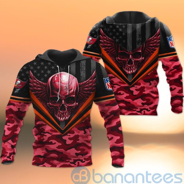 Tampa Bay Buccaneers Skull Wings 3D All Over Printed Shirt Product Photo