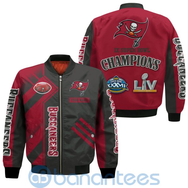 Tampa Bay Buccaneers Super Bowl Champions Custom Name Number Bomber Jacket Product Photo
