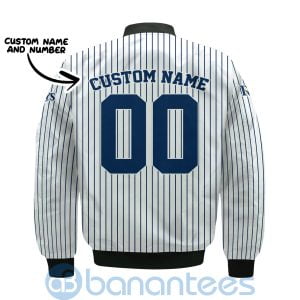 Tampa Bay Rays Stripes Custom Name Number Bomber Jacket Product Photo