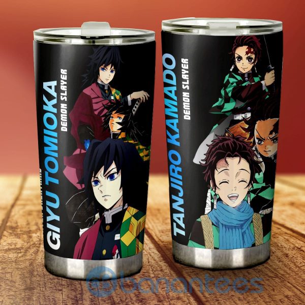 Tanjiro And Giyuu Tumbler Custom Demon Slayer Anime Gifts Idea For Fans Product Photo