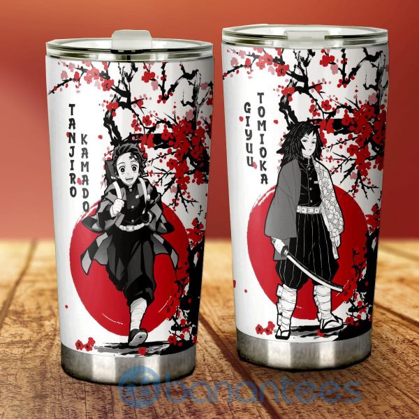 Tanjiro And Giyuu Tumbler Custom Japan Style Demon Slayer Anime For Fans Product Photo