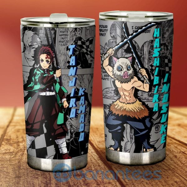 Tanjiro And Inosuke Tumbler Custom Demon Slayer Anime Gifts For Fans Product Photo
