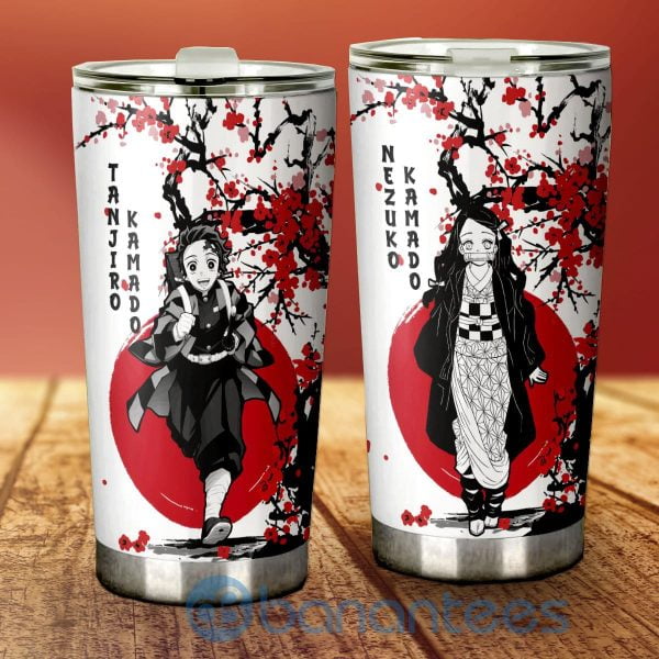 Tanjiro And Nezuko Tumbler Custom Japan Style Demon Slayer Anime Product Photo
