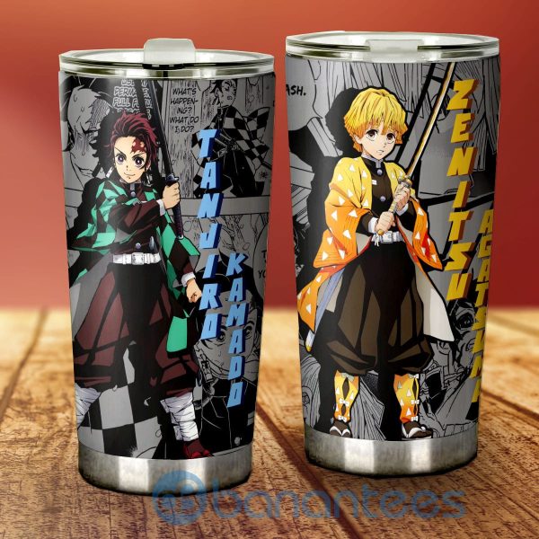 Tanjiro And Zenitsu Tumbler Custom Demon Slayer Anime Gifts For Fans Product Photo