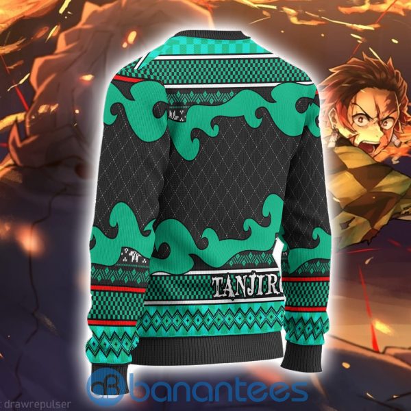 Tanjiro Kamado Anime Ugly Christmas Sweater Demon Slayer Chibi Full Printed Shirt Product Photo