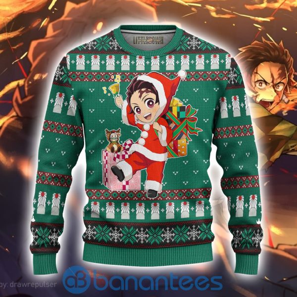 Tanjiro Kamado Demon Slayer Anime Ugly Christmas Sweater All Over Printed Shirt Product Photo