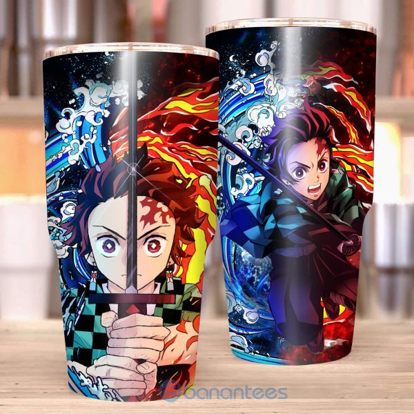 Tanjiro Sun And Water Breathing Techniques Demon Slayer Tumbler Product Photo