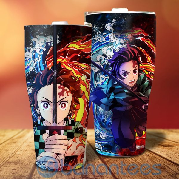 Tanjiro Sun And Water Breathing Techniques Demon Slayer Tumbler Product Photo