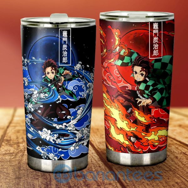 Tanjiro Water And Sun Breathing Skill Custom Anime Demon Slayer Tumbler Product Photo
