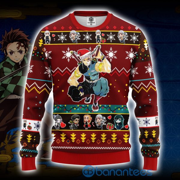 Tengen Uzui Demon Slayer Anime Ugly Christmas Sweater All Over Printed Shirt Product Photo