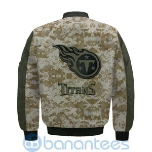 Tennessee Titans American Football Team Logo Camouflage Custom Name Bomber Jacket Product Photo