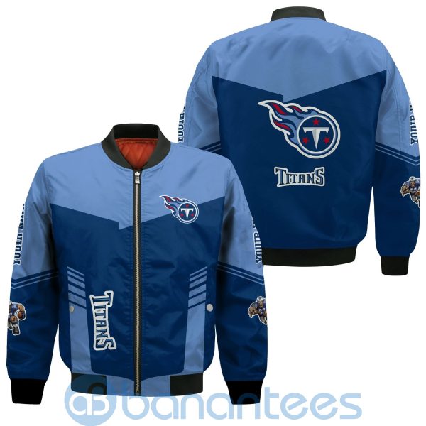 Tennessee Titans American Football Team Logo Custom Name Bomber Jacket Product Photo